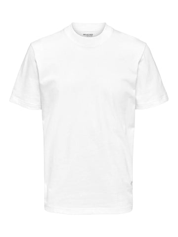 Selected Colman Weißes Herren-Kurzarm-T-Shirt