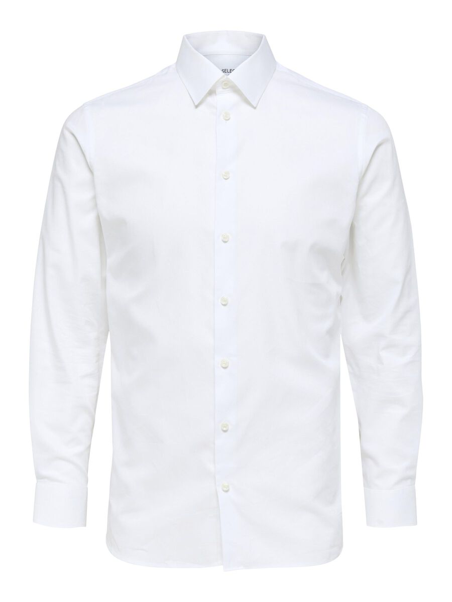 Selected White Slimethan Long Sleeve Men's Shirt