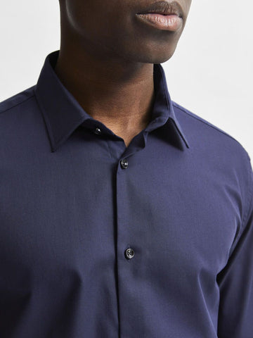 Selected Camicia classica da Uomo Slimethan Blu