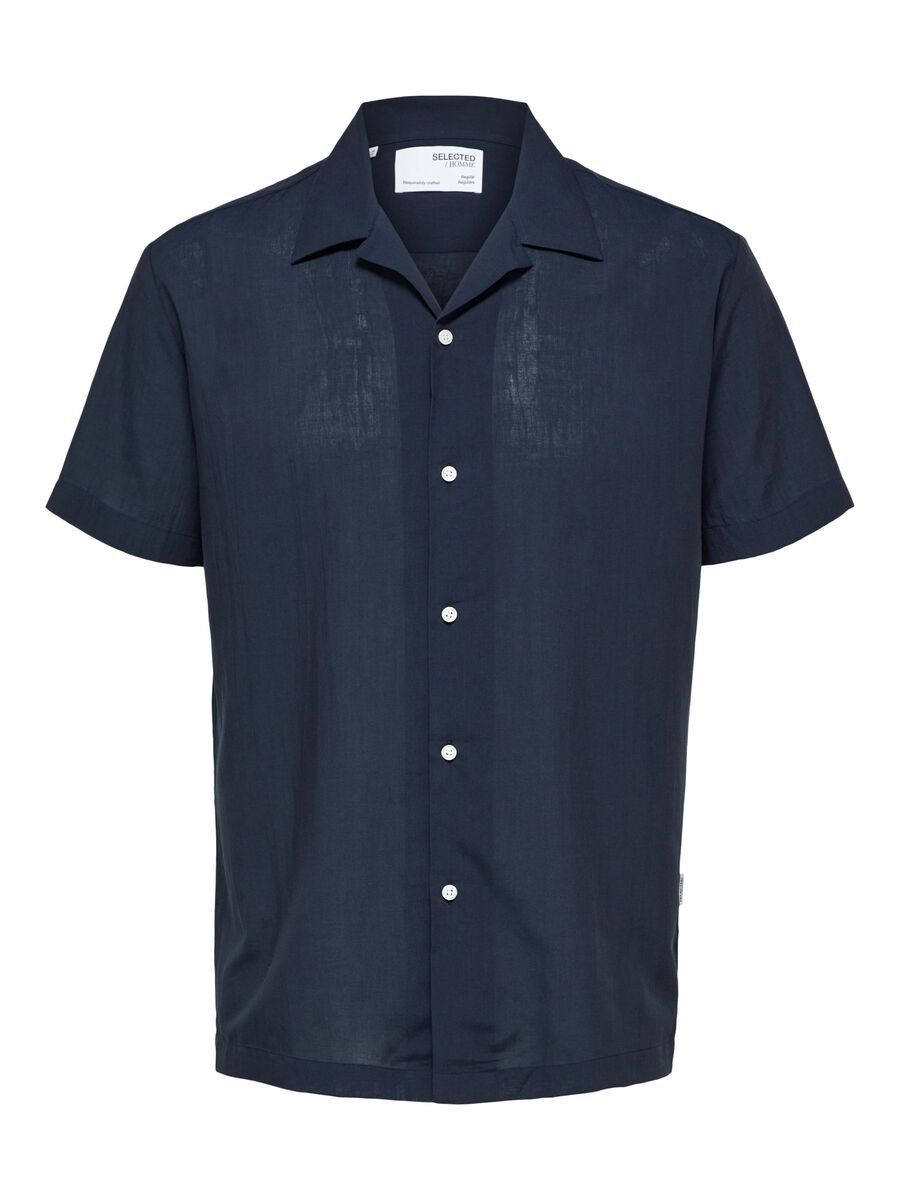 Selected Men's short-sleeved shirt Air Blue