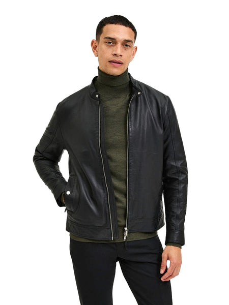 ジャケット・アウター Archive leather Jacket dark wear Selected Archive Men's Leather Jacket Black – Philosophy Outfitters
