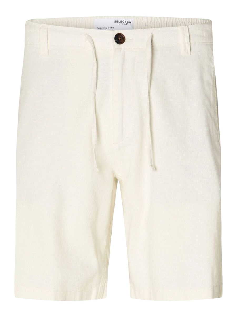 Selected Brody men's linen blend shorts in cream