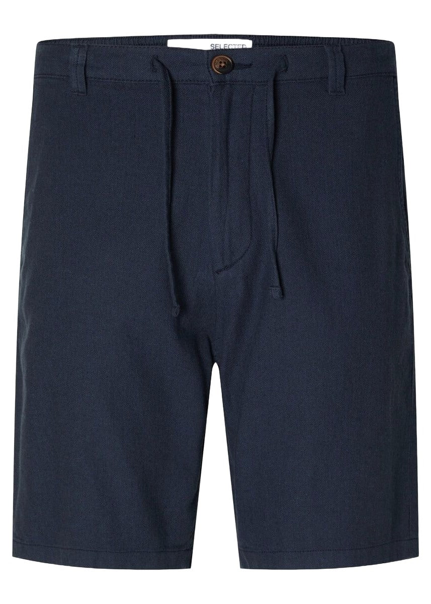 Selected Brody Blue men's linen blend shorts