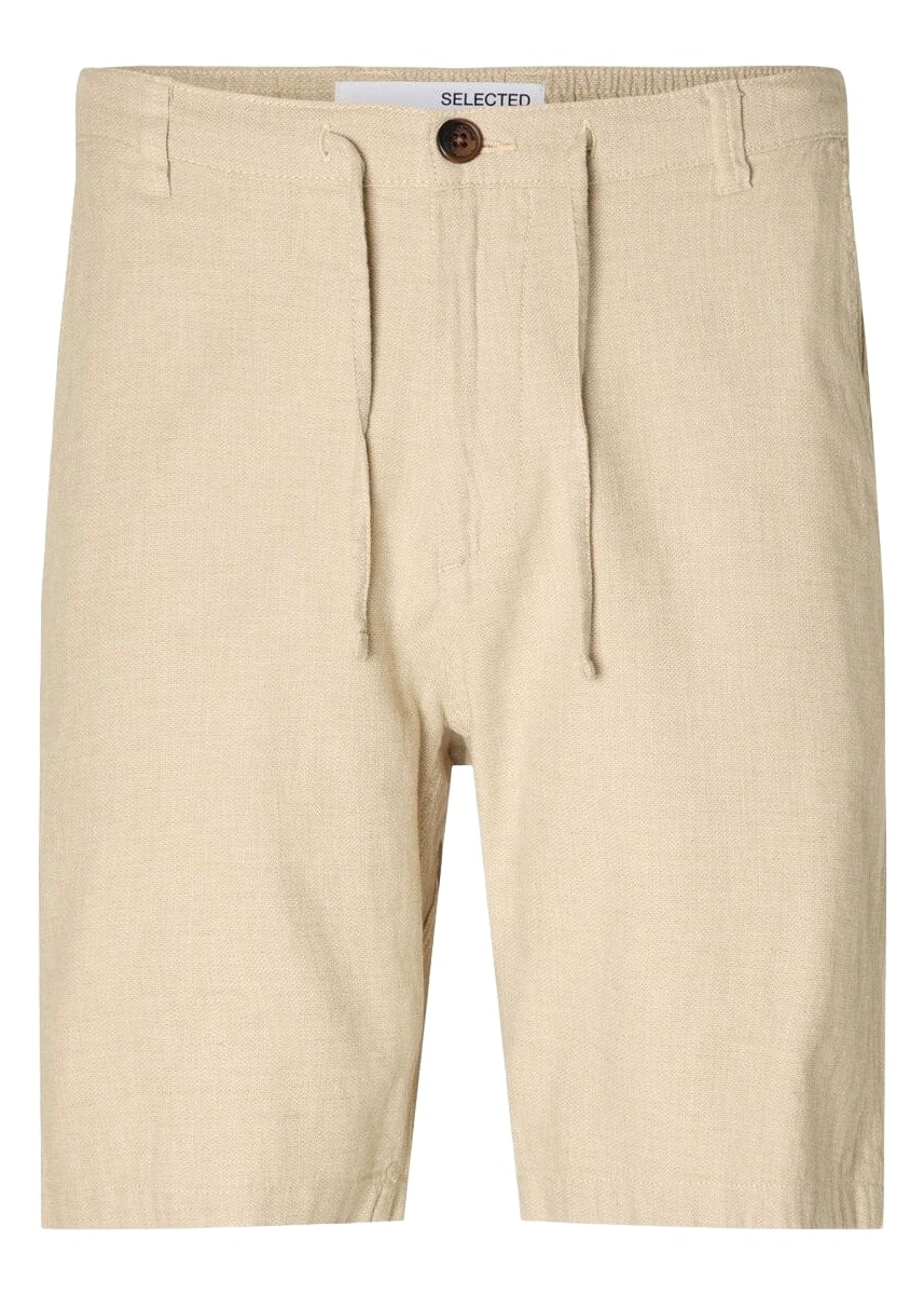 Selected Pantaloncino misto lino da Uomo Brody Beige