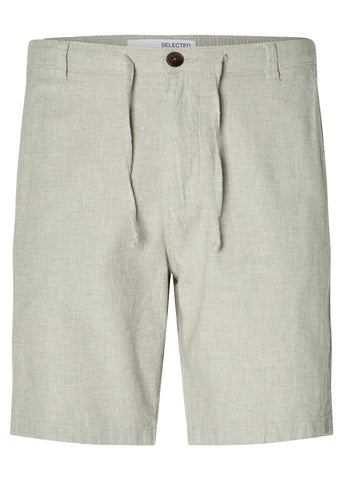 Selected Men's linen blend shorts Brody Green