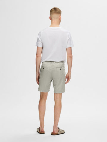 Selected Men's linen blend shorts Brody Green