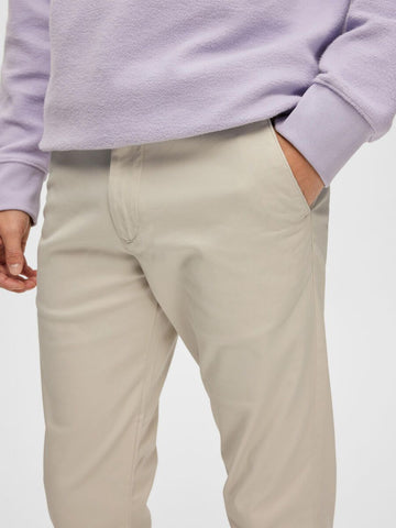 Selected Pantalone da uomo Slim New Miles beige chiaro