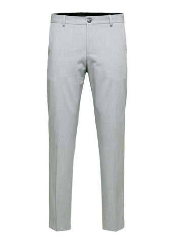 Selected Liam classic trousers for men in light grey