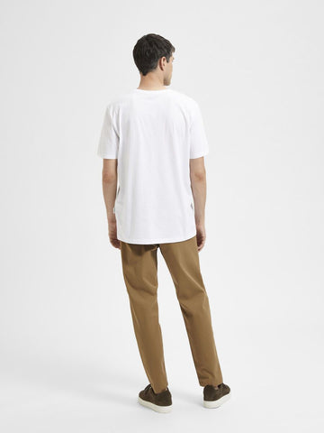 Selected Haspen White Short Sleeve Men's T-Shirt