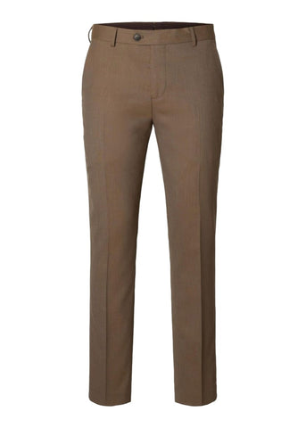 Selected Neil Men's Classic Trousers Brown