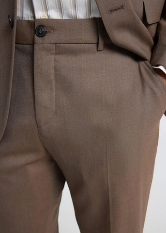 Selected Neil Men's Classic Trousers Brown