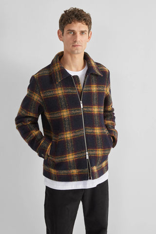 Selected Giacca in lana a quadri da uomo Blouson