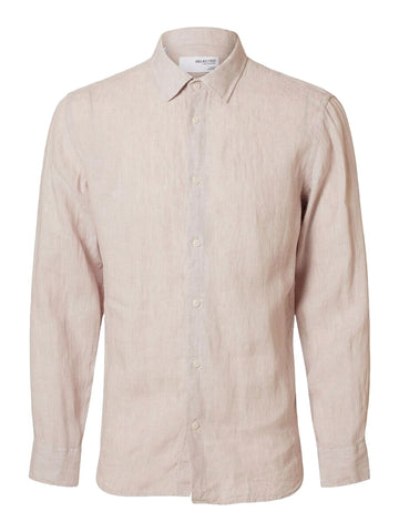 Selected Regkylian Beige Men's Linen Shirt