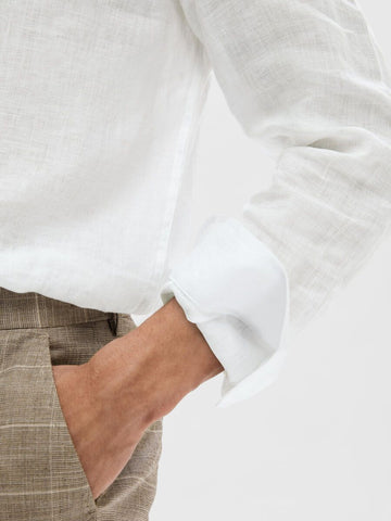 Selected Men's White Regkylian Linen Shirt
