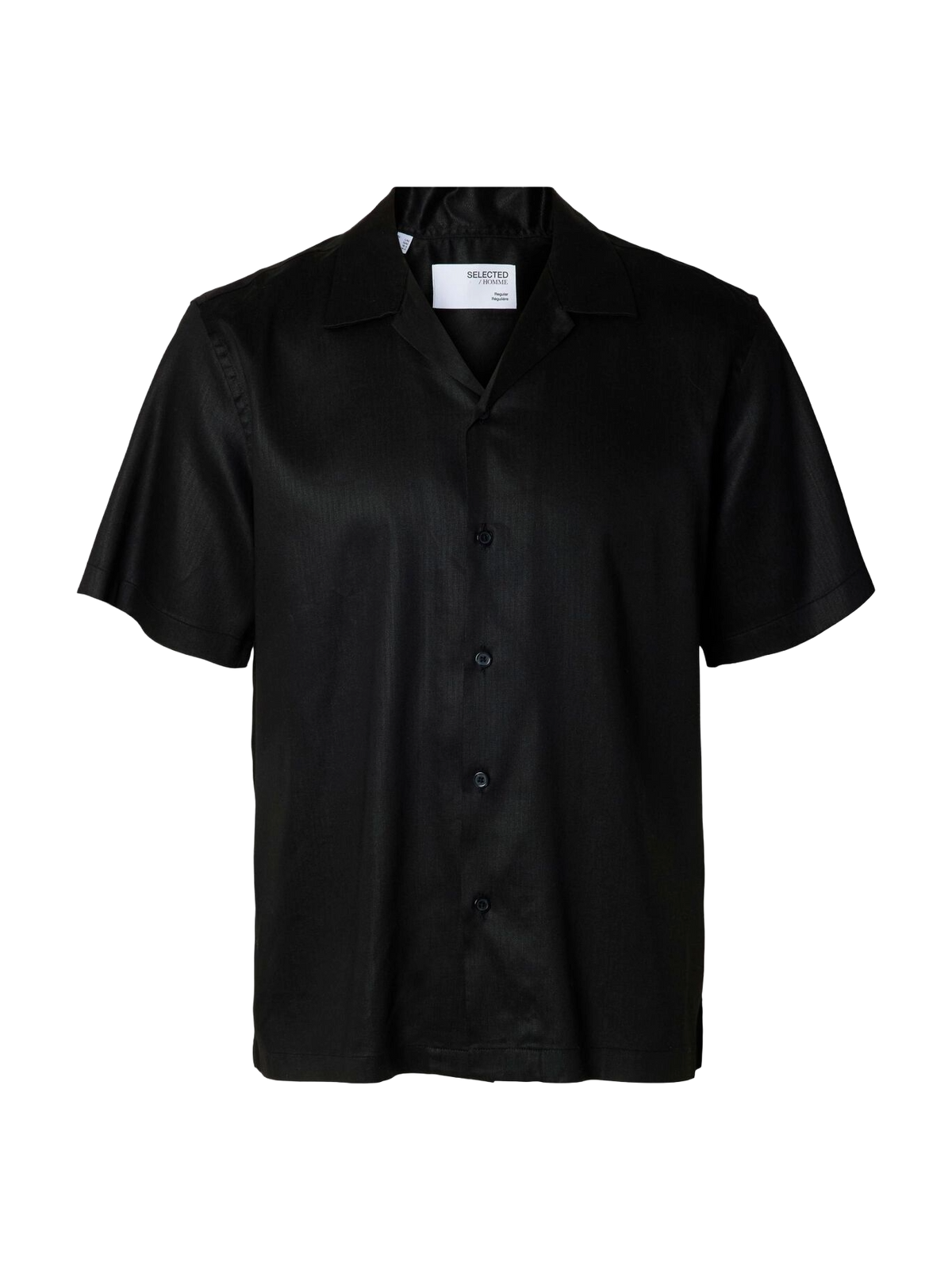 Selected Camicia da uomo manica corta Regnoa nera