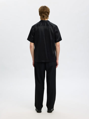 Selected Camicia da uomo manica corta Regnoa nera