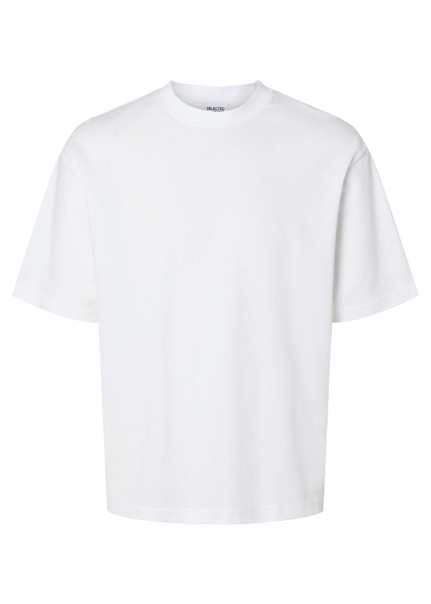 Selected Men's Loose Oscar Short Sleeve T-Shirt White