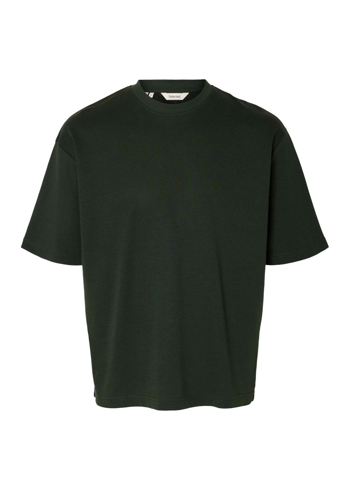 Selected T-Shirt da uomo manica corta Oscar verde foresta