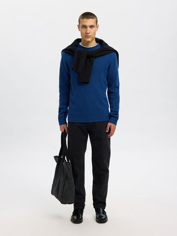 Selected Neil Men's Wool Blend Crew Neck Sweater