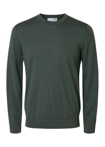 Selected Maglia girocollo da uomo Tray verde