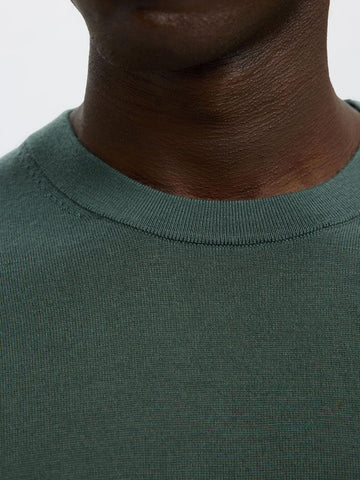 Selected Maglia girocollo da uomo Tray verde