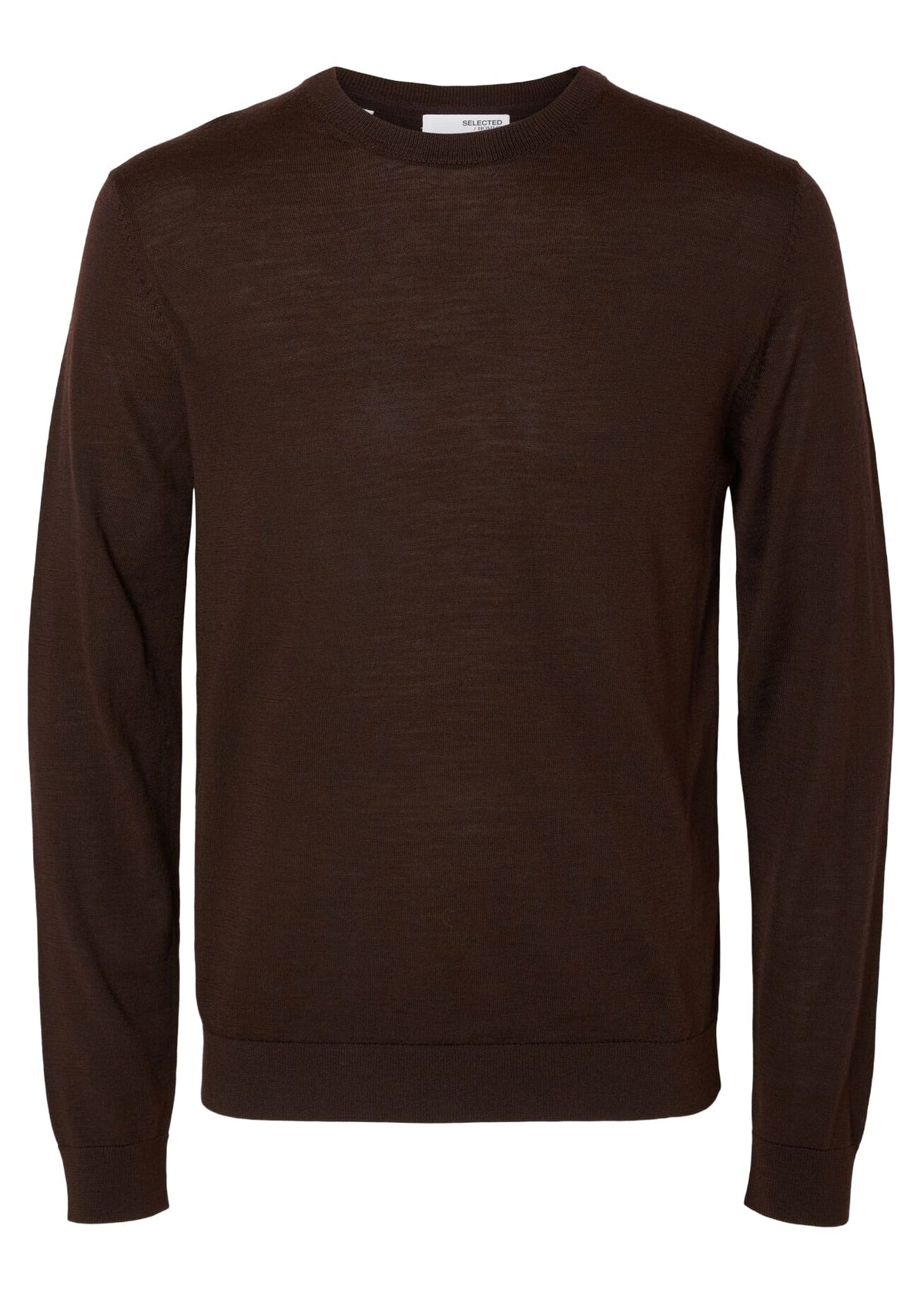 Selected Maglia girocollo da uomo Tray marrone