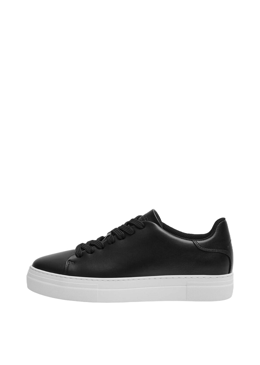 Selected David Black Leather Men's Shoes