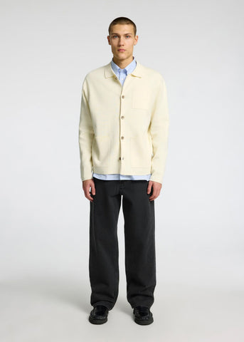 Selected Maglia con bottoni da uomo Mike panna