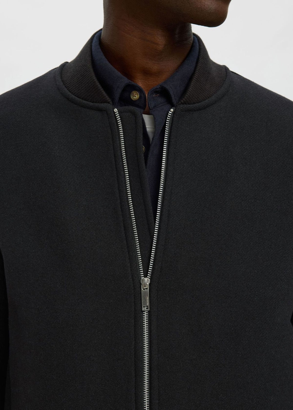 Selected Giacca da uomo in misto lana Blend Bomber