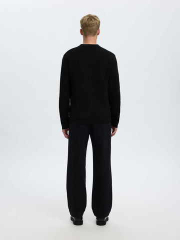 Selected Maglia a polo da uomo Dane Structure nera