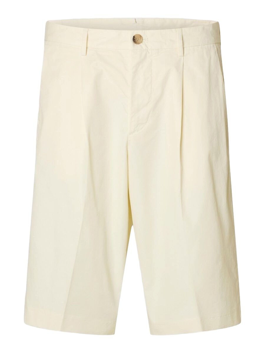 Selected Loose Declan Men's Cotton Shorts Cream