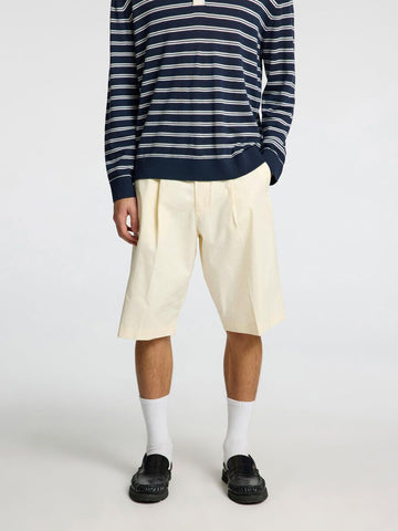 Selected Loose Declan Men's Cotton Shorts Cream