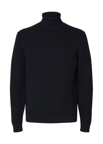 Selected Maglia dolcevita da uomo Dane blu