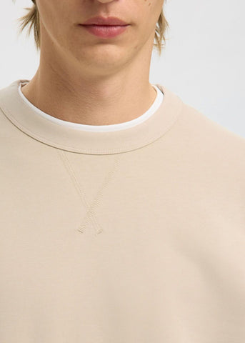 Selected Relax Beige Men's Crewneck Sweatshirt