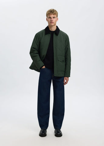 Selected Giacca trapuntata da uomo Carlos verde