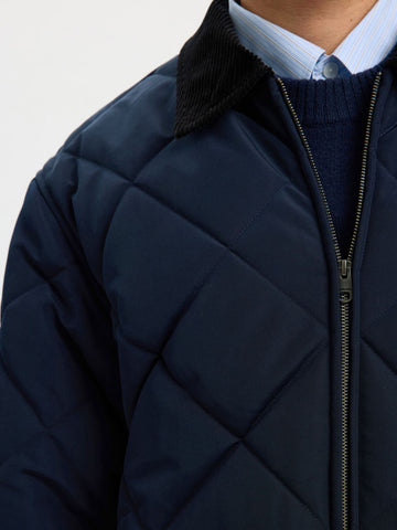 Selected Giacca trapuntata da uomo Carlos blu