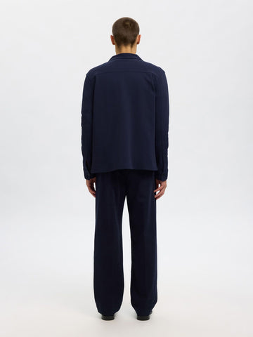 Selected Giacca con zip in felpa da uomo blu 16099996-NB