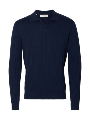 Selected Herren Poloshirt Torino Open blau