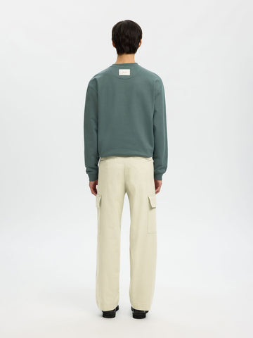 Selected Men's Loose Cargo Trousers Beige
