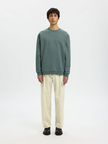 Selected Men's Loose Cargo Trousers Beige