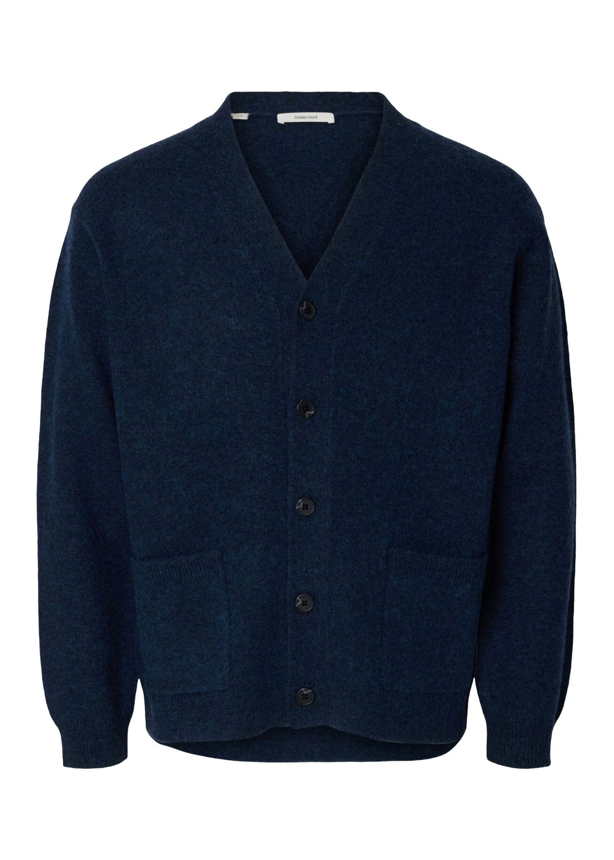 Selected Cardigan in lana da uomo Coba blu