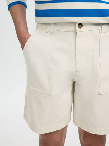 Selected Pantaloncino da uomo Loose Hotel panna