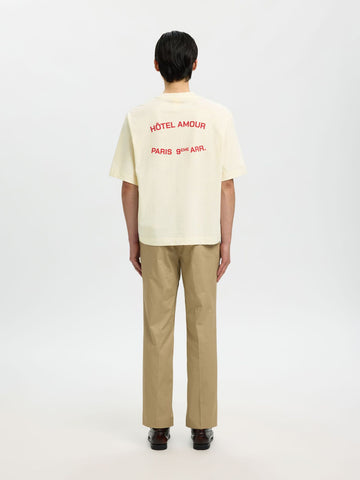 Selected T-Shirt da uomo manica corta Liam panna