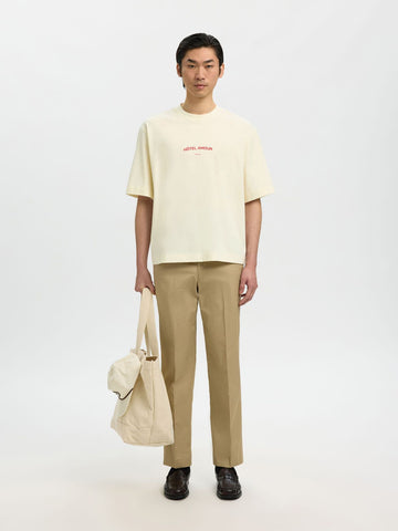 Selected T-Shirt da uomo manica corta Liam panna