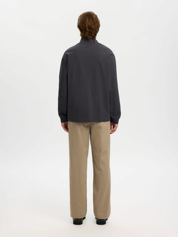 Selected Relax Risk Men's Long-Sleeve T-Shirt in Grey