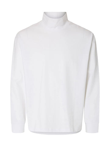 Selected Relax Risk Men's Long-Sleeve T-Shirt in White