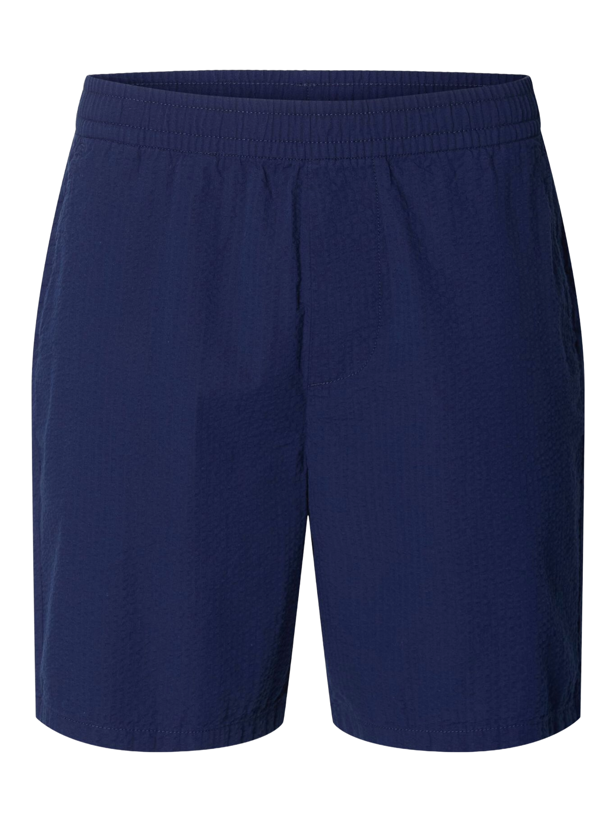 Selected Men's Stuart Blue Seersucker Shorts