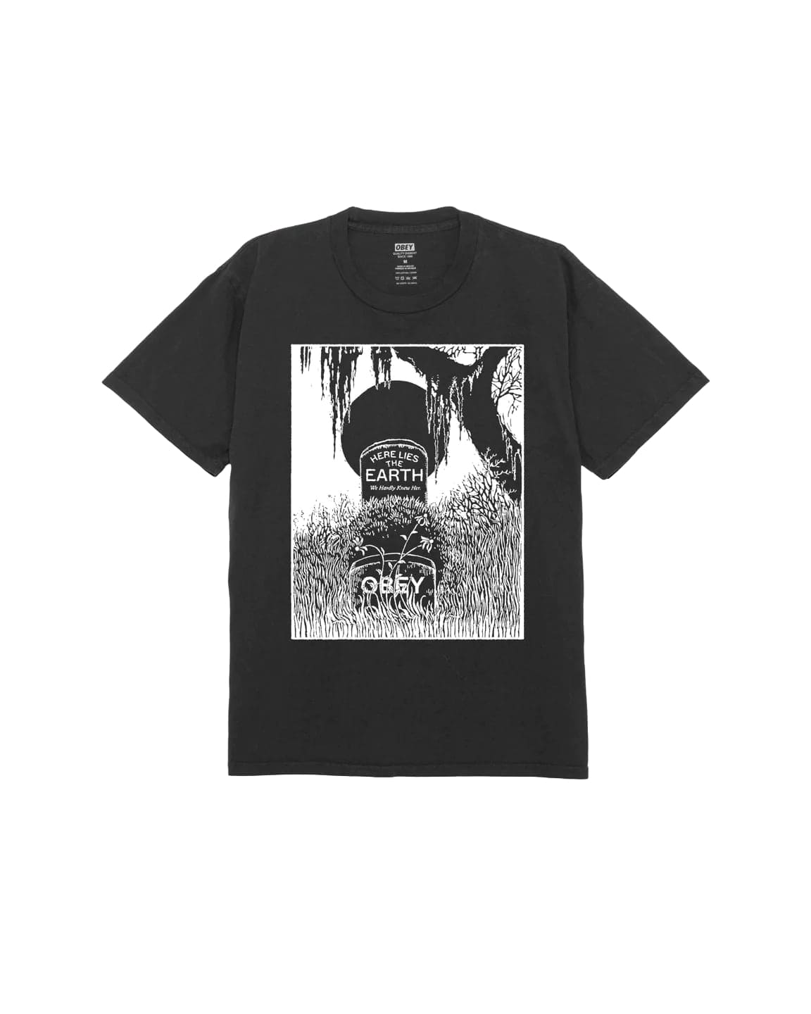 Obey T-Shirt Uomo Here Lies The Earth Nera