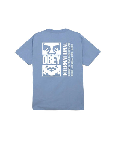 Obey Men's T-Shirt Icon Split Classic Purple