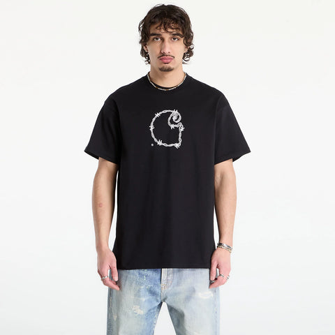 Carhartt Wip Men's Barbwire Short Sleeve T-Shirt in Black